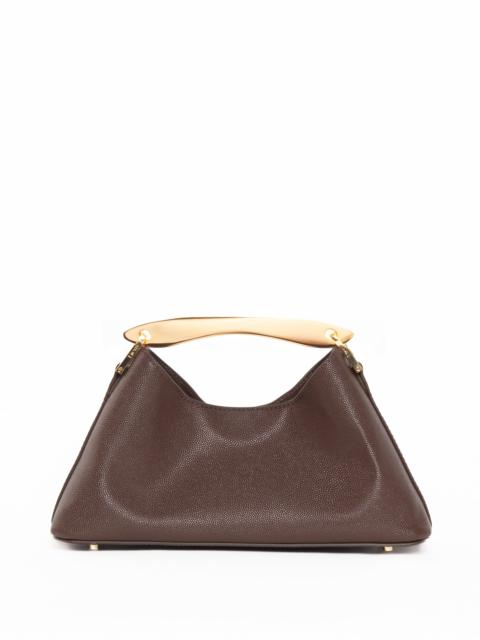 Elleme Mini Boomerang Leather Caviar Dark Brown