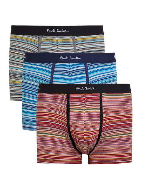 Paul Smith Paul Smith Striped Stretch-cotton Trunks