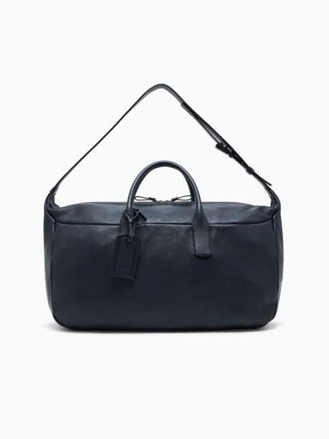 GIORGIO ARMANI PEBBLED LEATHER DUFFEL BAG