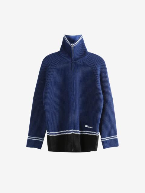 Marni MARNI - Men Wolf Patch Wool Alpaca Cardigan