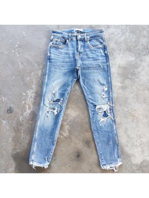 Other Designers Japanese Brand - Vintage Zara Brand Button Jeans Ripped Faded pants