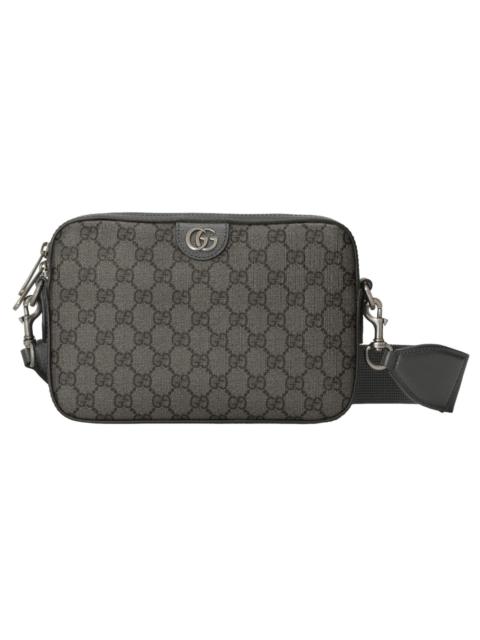 GUCCI GUCCI Ophidia Small $1890 Grey And Black GG Canvas Crossbody