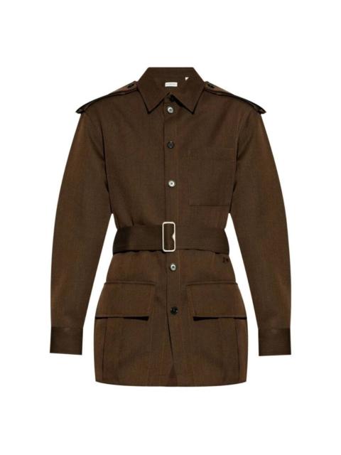 Burberry Burberry Belted Button-Up Overshirt