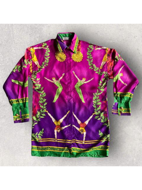 Vintage Silk Versace Sport Gymnastic Oversize Shirt