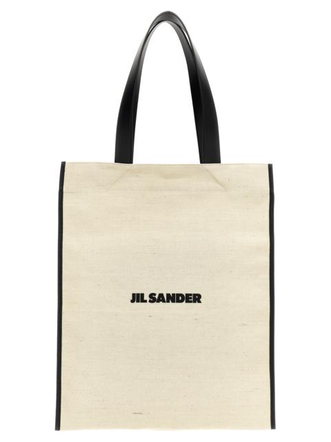 Jil Sander Flat Tote Bag White/Black