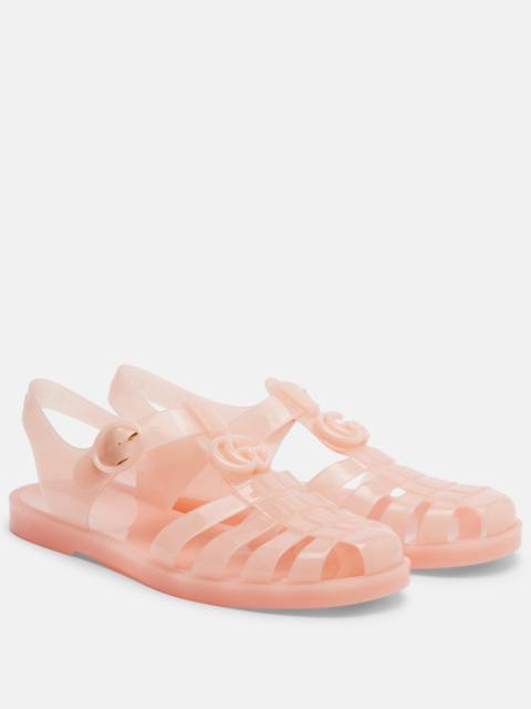 GUCCI Glossy Double G fisherman sandals
