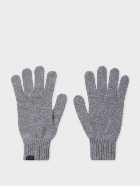 Paul Smith Grey Cashmere-Blend Gloves