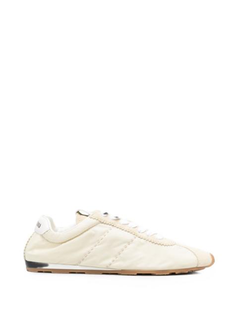 Miu Miu Miu Miu Women Plume Nylon And Leather Sneakers