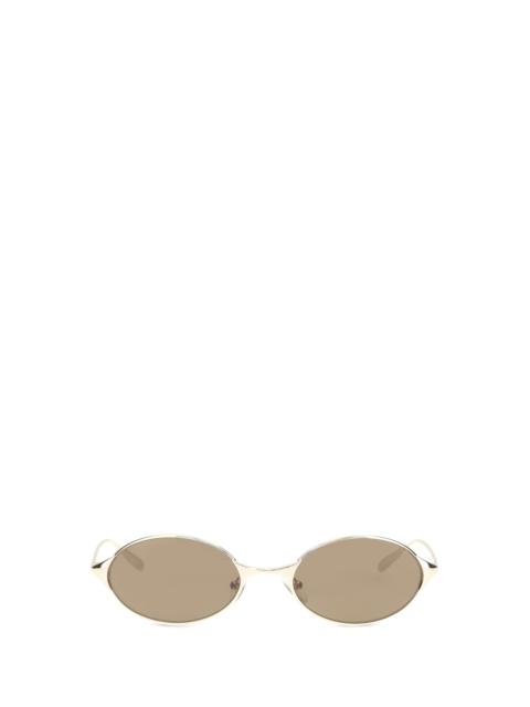 Alexander McQueen Alexander McQueen Neo Oval Sunglasses Gold/Brown