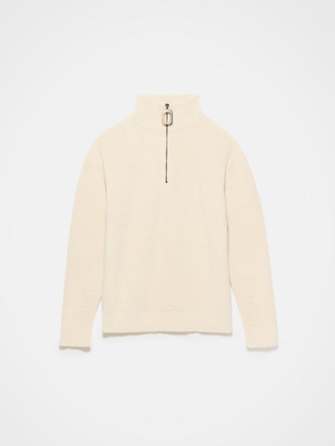 JW Anderson HALF ZIP JUMPER IN IVORY