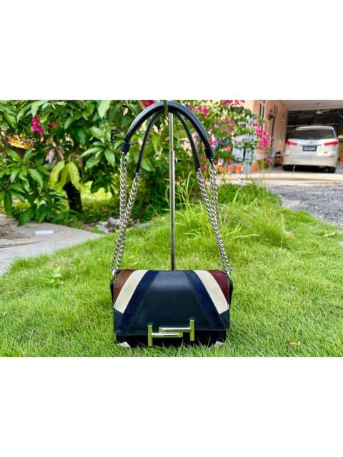 Tod's Authentic Tod’s Double T Calfskin Poney Chain Shoulder Bag