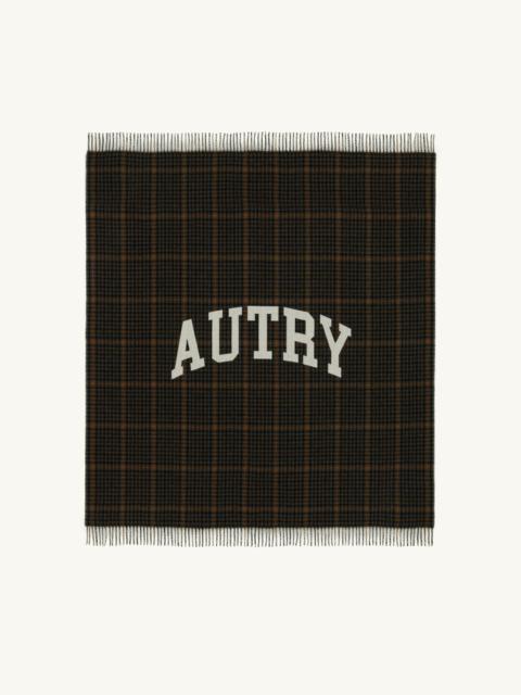 AUTRY UNISEX CHECKED BLANKET WITH MAXI LOGO