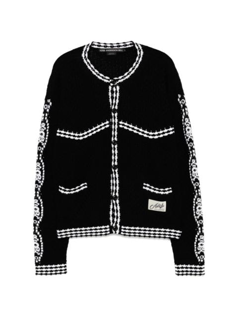 Fantasia round-neck cardigan