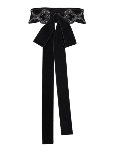 Johanna Ortiz Celestial Feminine Embellished-Cotton Belt black