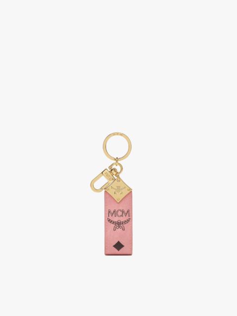 MCM Aren Diamond Logo Key Holder in Visetos