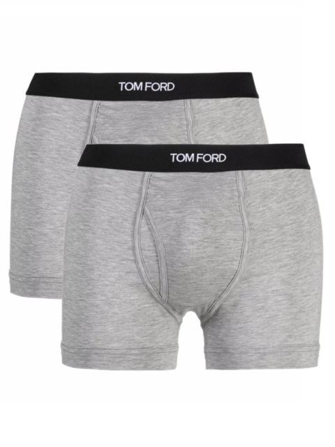 TOM FORD BI-PACK COTTON BOXER SHORTS WITH LOGO