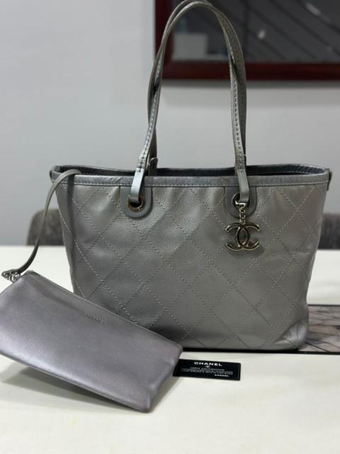 CHANEL Authentic Chanel Metallase Caviar Tote Bag