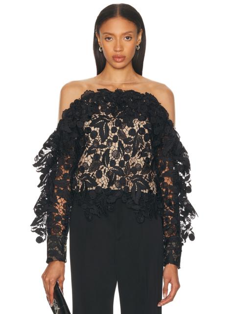 Oscar de la Renta Long Sleeve Blouse