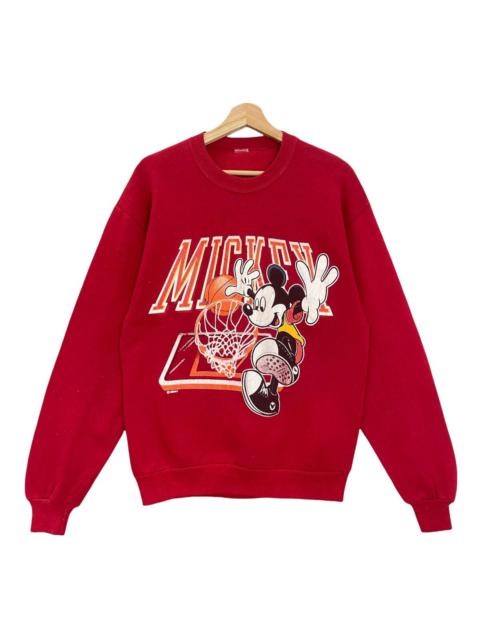 Other Designers Vintage Mickey Mouse Basketball Big Logo Crewneck Sweatshirt