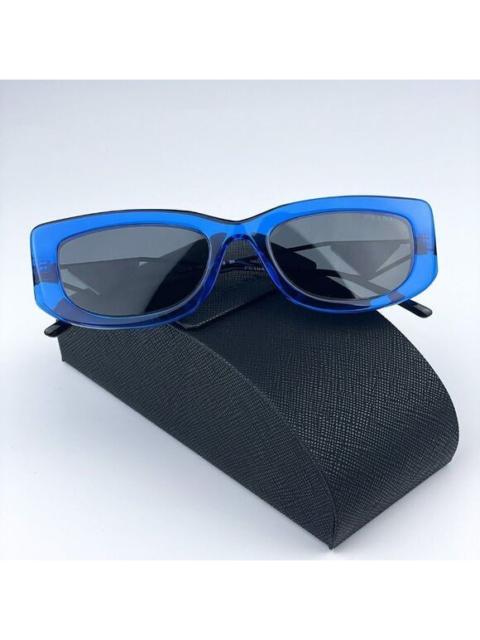 Prada NEW Prada PR14YS 18M5S0 Crystal Electric Blue Grey Rectangle Women Sunglasses