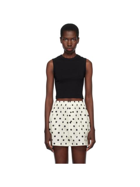 FLORE FLORE Black Esmé Crop Tank Top