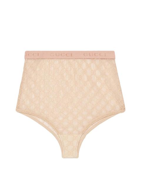 High Waist Lace Panties Pale Pink