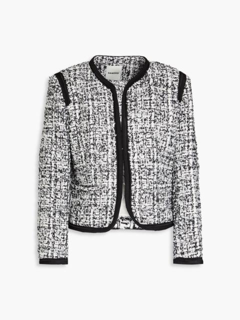 Sandro Sequin-embellished metallic tweed jacket
