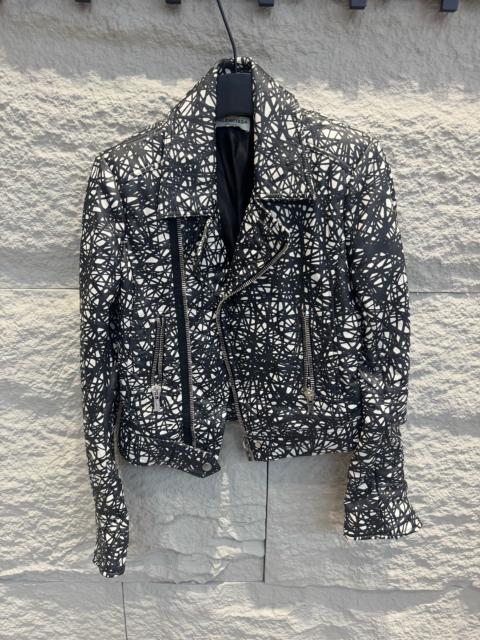 BALENCIAGA Balenciaga Leather Black And White Biker Jacket