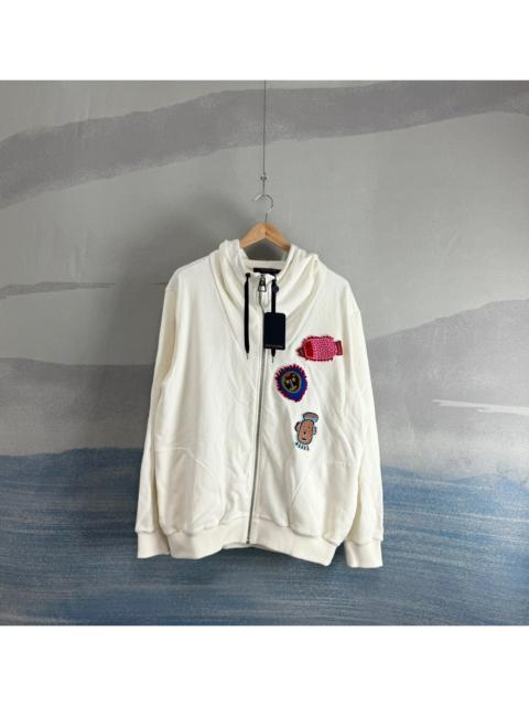 Louis Vuitton Louis Vuitton LV x Yayoi Kusama YK Embroidered Patch Zip-Up Hoodie