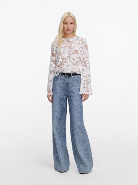 self-portrait White Crochet Lace Top