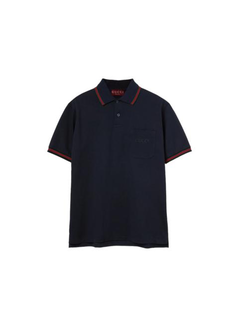 GUCCI Gucci Blue Polo Shirts Men