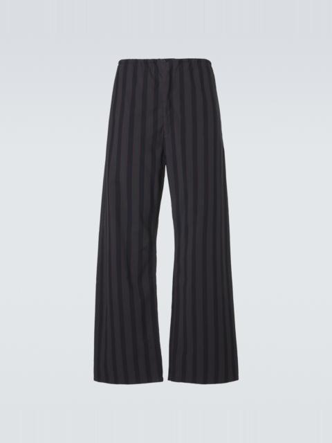 Maison Margiela Striped cotton wide-leg pants