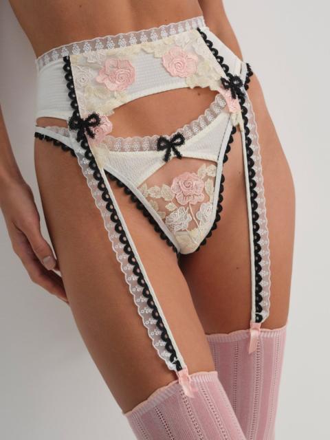 For Love & Lemons Evie Floral Garter Belt