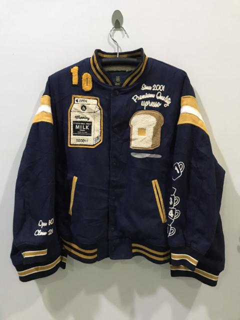 Other Designers Very Rare - RIVET & SURGE Japan Oversize Teddy Design Varsity Jacket