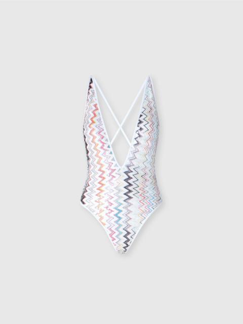 Missoni One-piece swimsuit with V-neck and sequins
