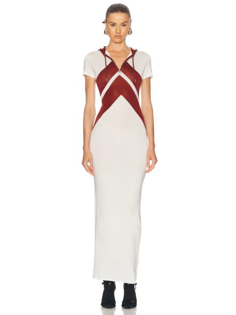 Jean Paul Gaultier Inlaid Chevron Long Dress