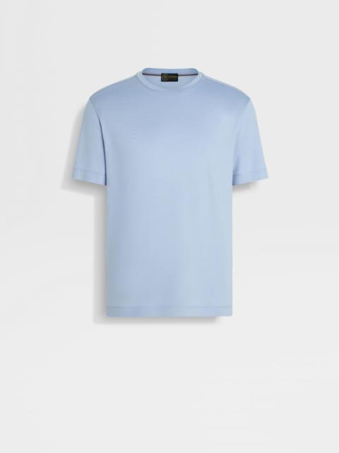 ZEGNA LIGHT BLUE VELLUS AUREUM T-SHIRT