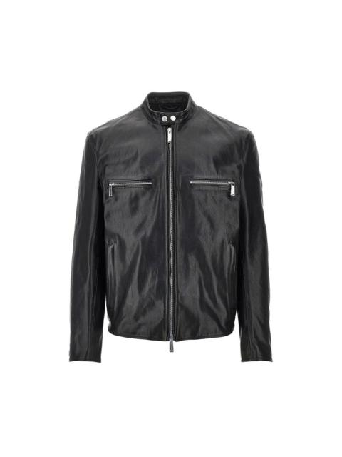 DSQUARED2 Dsquared2 Leather Biker Jacket Black Men