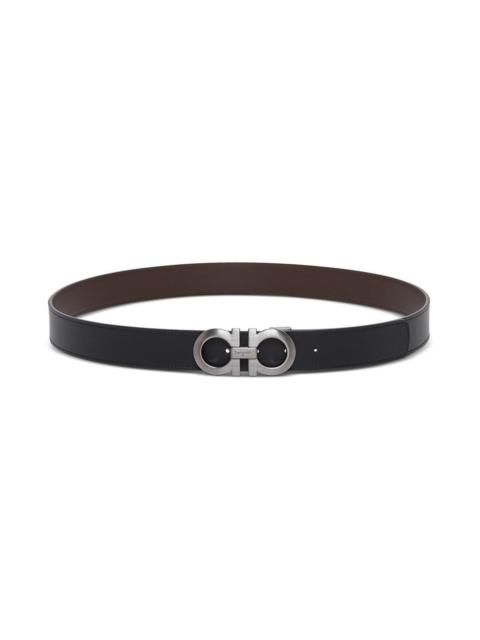 FERRAGAMO Ferragamo Men Salvatore Ferragamo Man's Bicolor Leather Belt With Logo Buckle