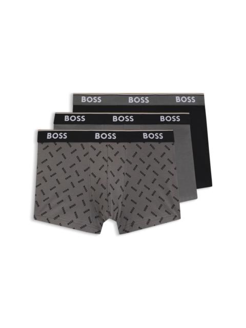 BOSS THREE-PACK OF STRETCH-COTTON TRUNKS