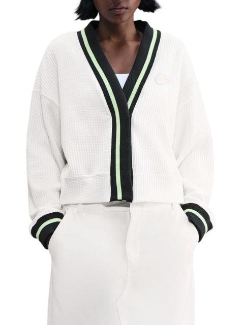 Nike Nike Prep Waffle Stitch Cardigan in 133 Sail at Nordstrom
