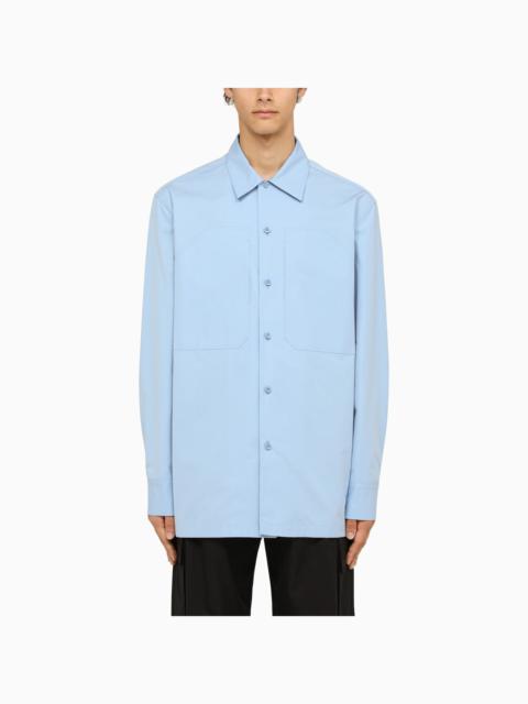 Jil Sander Light Blue Oversize Shirt With Pockets