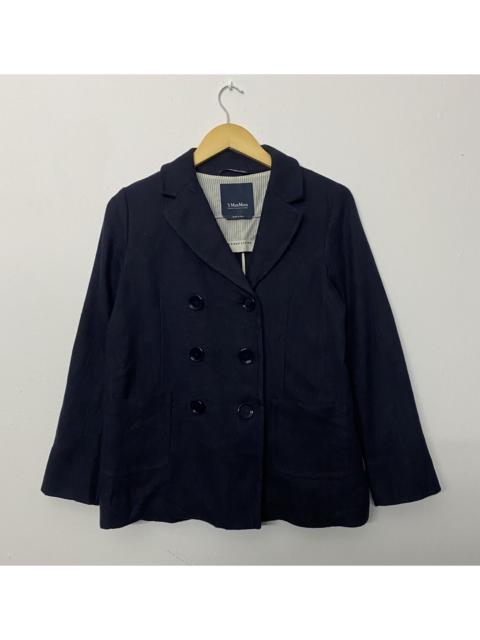 Max Mara S Max Mara Linen Blend Double Breasted Blazer Jacket