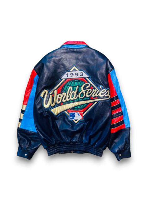 Other Designers Very Rare - Exclusive Leather Jacket Jeff Hamilton MLB World Series 1993