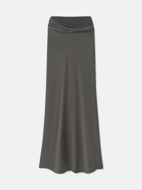 Nanushka Mesh Jersey and Slip Satin Skirt