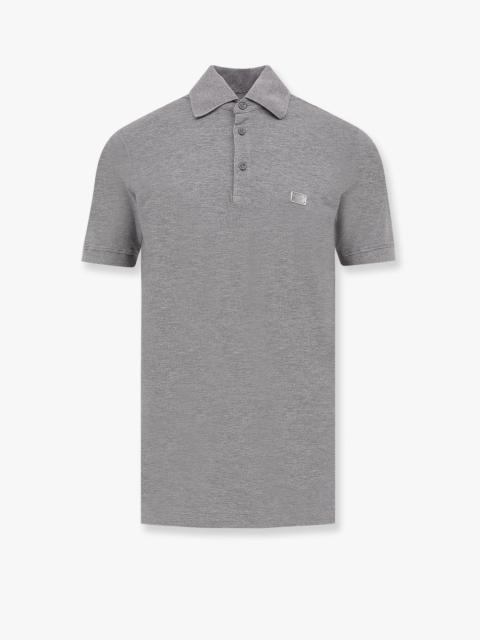 Dolce & Gabbana Dolce & Gabbana Men Cotton Polo Shirt With Dolce&Gabbana Milano Plate