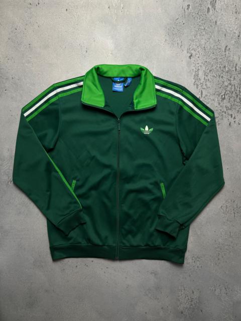Vintage Adidas Originals Green Track Jacket Zipper Striped