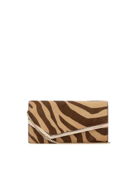 JIMMY CHOO Jimmy Choo Printed Calf Hair Emmie Clutch