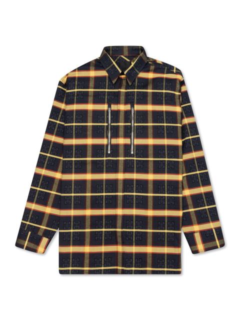 Givenchy GIVENCHY OVERSIZED SHIRT WITH FRONT ZIPS - BLACK/YELLOW