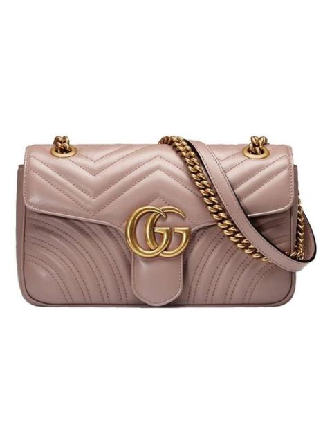 GUCCI (WMNS) Gucci GG Marmont Matelasse Shoulder Bag 'Dusty Pink' 443497-DTDIT-5729